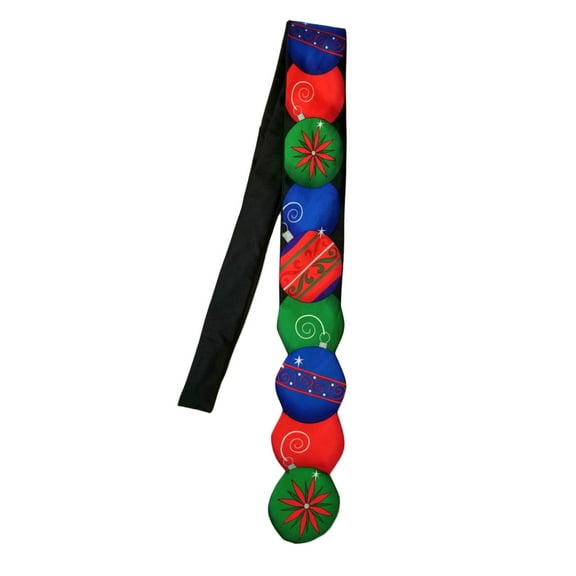 Men's Black Neck Tie Christmas Ornament Holiday Necktie