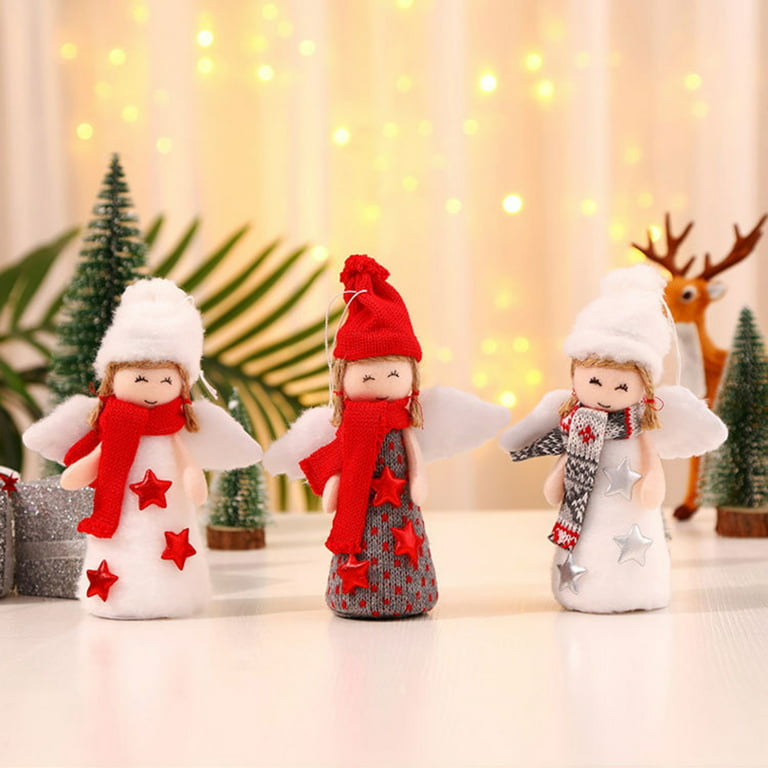 Decor Store 3Pcs Tree Shape Christmas Pendant Pile Coating Polystyrene  Styrofoam Holiday Gift Festival Ornaments Home Decor 