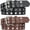 Brown,Black, variant on Double Grommet Belt ,43in PU Leather Punk Belt for Women Men(Brown,1Pcs)