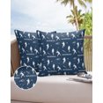 thumbnail image 6 of Outdoor Throw Pillow Cover American Baseball Player White Athlete Silhouette Waterproof Cushion Covers 2 Pack Blue Pillow Cases Home Decoration for Patio Garden Couch Sofa, 6 of 6