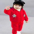 thumbnail image 1 of Ropa de niña recién nacida Conjunto de invierno Niños Otoño e invierno Grueso Cálido Suéter con capucha informal + Pantalones Chándales de oso lindo de dibujos animadosM-90 (13M-24M) Gao Jinjia LED, 1 of 2