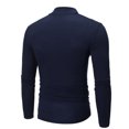 thumbnail image 4 of GrmtClth Mens Turtleneck Long Sleeve Stretch Thermal Underwear Shirt 2025 Winter Slim Fit Pullover Sweater Navy XXXL, 4 of 4