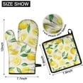 thumbnail image 6 of Lemon Kitchen Oven Mitt and Pot Holder Sets 2 Pcs for Baking, Cooking and Grilling, Heat Resistant Up To 392 °F, 6 of 7