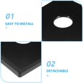 thumbnail image 3 of HLONK 4 Pcs Plaque Murale pour Interrupteurs d'Éclairage et Couvre-Prises Noir, 3 of 8