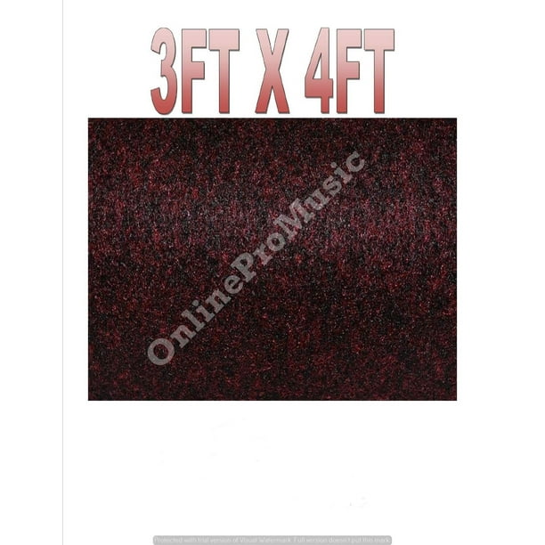 3ft x 4ft MAROON RED DJ CAR SUB SPEAKER BOX CARPET TRUNK LINER