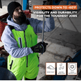 thumbnail image 5 of RefrigiWear HiVis Extreme Softshell Bib Overalls - -60°F Comfort, ANSI Class E, Insulated, Windproof, Water-Repellent, High-Visibility Workwear, 5 of 7
