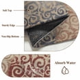 thumbnail image 6 of Vintage Abstract Area Rugs 5'x7', Washable Small Throw Rugs for Laundry Room Playroom, Retro Classic Pattern Texture Brown Indoor Outdoor Rug Non-Slip Low Pile Carpet Runner Reversible Floor Mats, 6 of 8