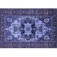 thumbnail image 1 of Ahgly Company Machine Washable Indoor Rectangle Oriental Blue Industrial Area Rugs, 2' x 4', 1 of 4