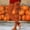 Orange, variant on Halloween Black Fleece Lined Leggings Women Fall Winter Polyester,Spandex High Waisted Tummy Control No See Through Workout Yoga Cycling Tights Pants L