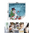 thumbnail image 4 of Dark Blue Snowman Christmas Cloth Napkins Set of 8 Reusable Dinner Napkins, Gifts Xmas Tree Winter Snowflake Cocktail Napkin Washable Table Napkins for Wedding/Holiday Party/Baby Shower 20"x20", 4 of 7
