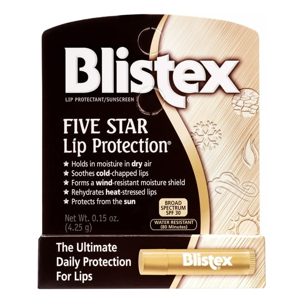 Blistex Five Star Lip Protection, Lip Balm, Moisture Shield with SPF 30