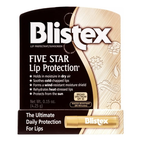 Blistex Cinq étoiles Baume à lèvres, une protection SPF 30, 0,15 oz