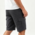 thumbnail image 3 of Yaoyar Mens Cargo Shorts Elastic Waist Drawstring Lightweight Shorts Summer Hiking Casual Shorts with Pockets No Lining, 3 of 5
