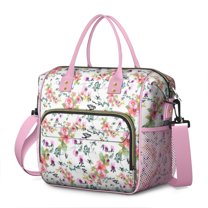 Pioneer Flower Floral Print Pattern Womens Lunch Box for Work,Insulated Large Lunch Bag for Tween and Teen,Loncheras Para Mujer,Leakproof Adult Lunch Bag for Work,Beach,Travel,Picnic,Camping