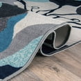 thumbnail image 5 of World Rug Gallery Modern Floral Non-Slip (Non-skid) Area Rug - Gray 8' Round, 5 of 8