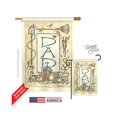 thumbnail image 1 of Breeze Decor 15083 Dad Border 2-Sided Vertical Impression House Flag - 28 x 40 in., 1 of 1