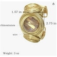 thumbnail image 3 of Fashion Chunky Crystal Bangle Costume Accessories For Women Colorful Gold Wire Wide Sparkly Rhinestone Bangle Tribal Fashion Clothes Jewelry, 3 of 3