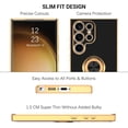 thumbnail image 2 of for Samsung S23 Ultra Case, Galaxy S23 6.8" Case Slim Lightweight Ring Holder Kickstand Magnetic Car Mount Supported Electroplated Women Men Case for Samsung Galaxy S23 Ultra 6.8"-Black, 2 of 7