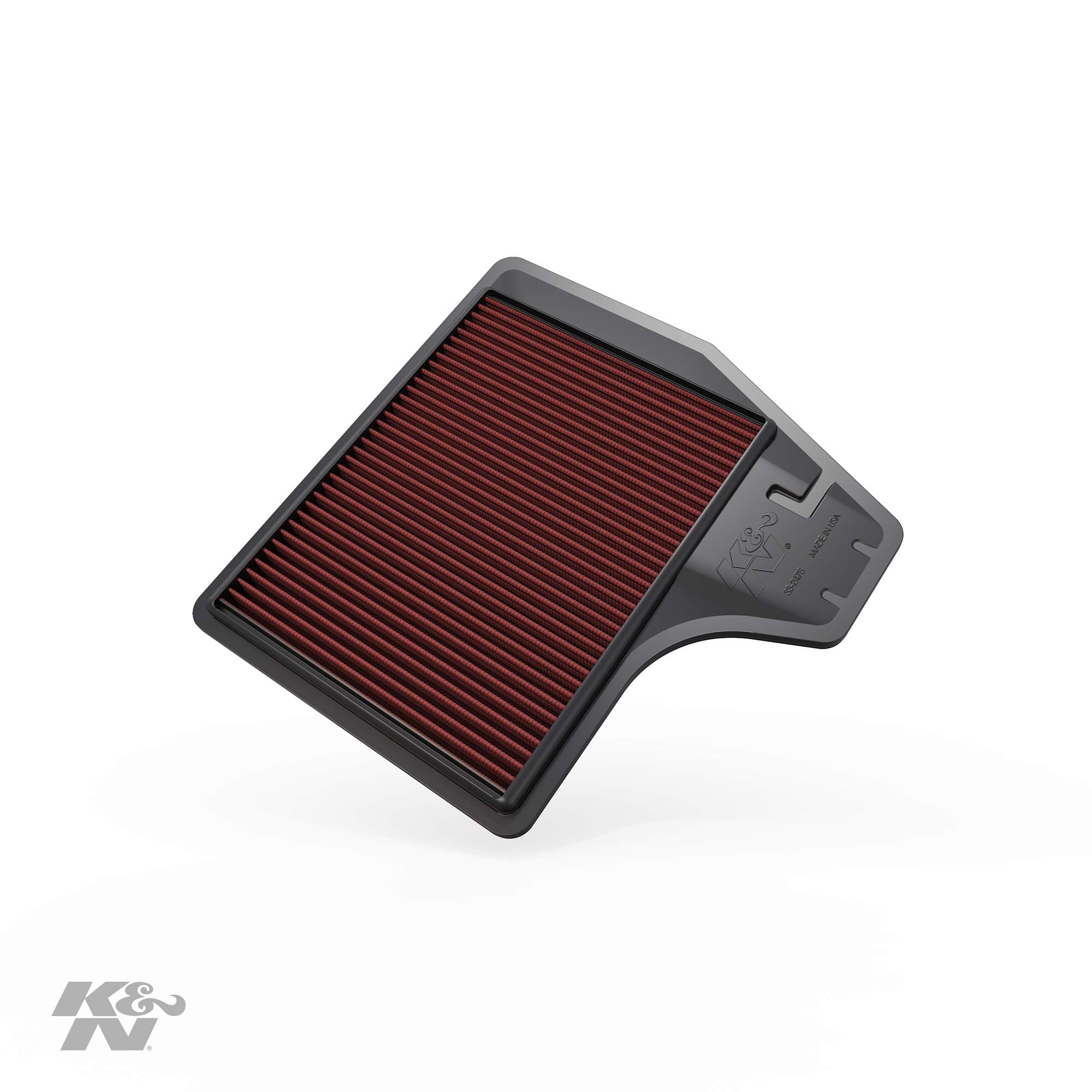 K&N Performance High-Flow Engine Air Filter: Washable, Multi-Layer Protection, Engineered to Boost Horsepower, 33-2478