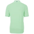 thumbnail image 3 of Men's Cutter & Buck Kelly Green Tulane Green Wave Throwback Logo Virtue Eco Pique Stripe Recycled Polo, 3 of 3
