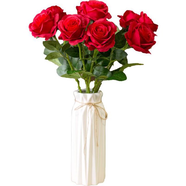 serony Artificial Rose Flannel Artificial Flowers Real-like Wedding Home Decor