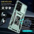thumbnail image 7 of ELEHOLD Samsung Galaxy S21 Ultra Case, Heavy Duty Rugged Case with Kickstand Pocket Shockproof,Slide Holder Back Cover for Samsung Galaxy S21 Ultra 6.8 inch,Darkgreen, 7 of 7