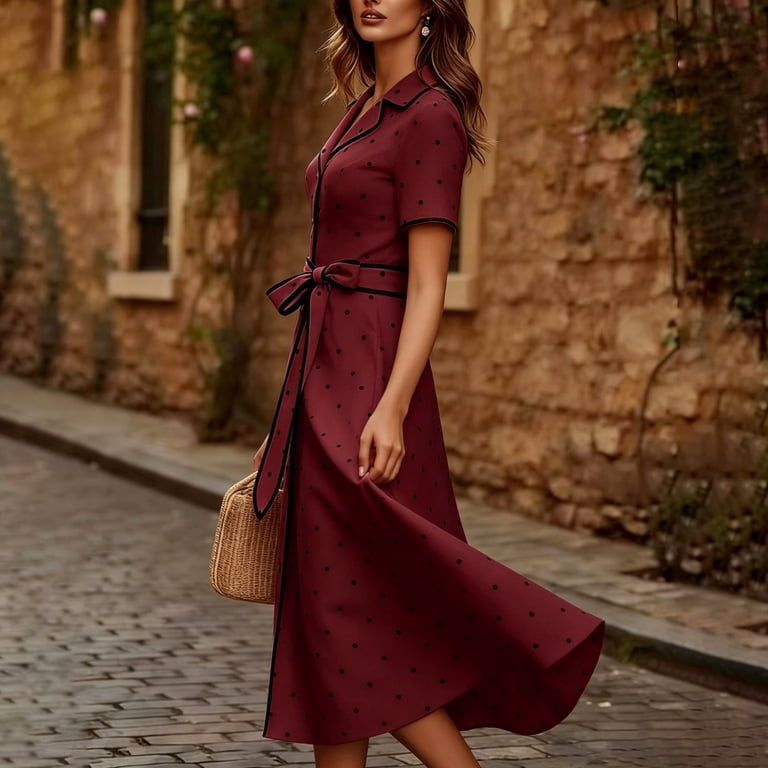 flared shirt dress Beige Linen Cotton Midi - Fit and Flare Silhouette 5675 from shoulder Pink Mother of The Condition:Altered/Worn/Cleaned 1990s-Current
