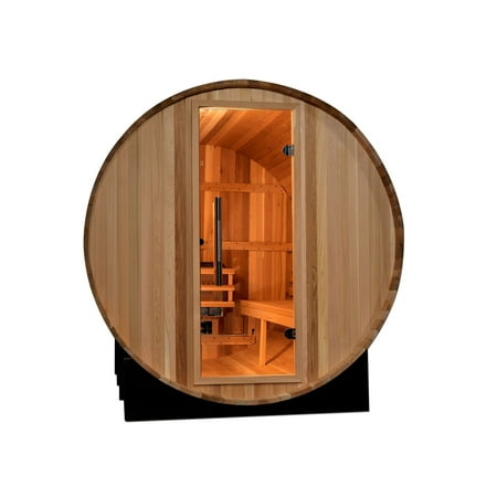 Golden Designs Marstrand Edition 6 Person Traditional Barrel Steam Sauna - Canadian Red Cedar