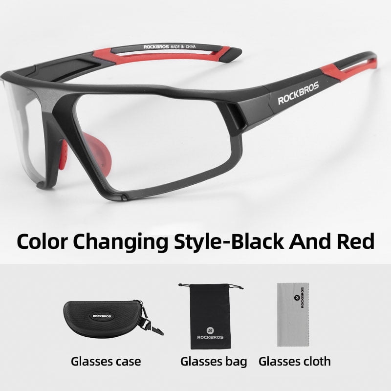 ROCKBROS Occhiali da ciclismo fotocromatici Occhiali polarizzati per bicicletta Occhiali da sole sportivi unisex Occhiali da bici da strada MTB Occhiali protettivi  18