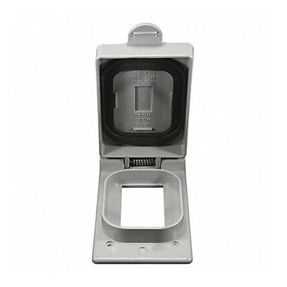 CANTEX 1-Gang Weatherproof Cover Vertical GFCI PVC Gray Self-Closing Lid UL Listed 5133348