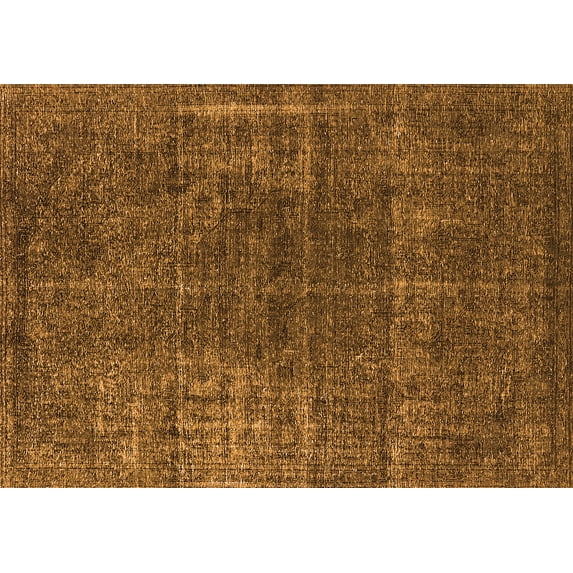 Ahgly Company Indoor Rectangle Oriental Orange Industrial Area Rugs, 5' x 7'