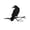A, variant on Metal Crow Garden Stake Decor,Black Silhouette Bird Yard Art,Weather‑Resistant Halloween Gothic Ornament for Lawn Patio Plant Pot Outdoor Decoration