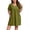 ArmyGreen, variant on FEREMO Womens Plus Size 100% Cotton Short Sleeve V Neck Nightgown Ladies Sleepwear