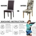 thumbnail image 6 of Chair Covers for Dining Room Set of 6,Stretch Spandex Parsons Chair Slipcovers 6 Pack,Removable Washable Chair Protector for Kitchen,Diner,Party,Wedding, 6 of 6