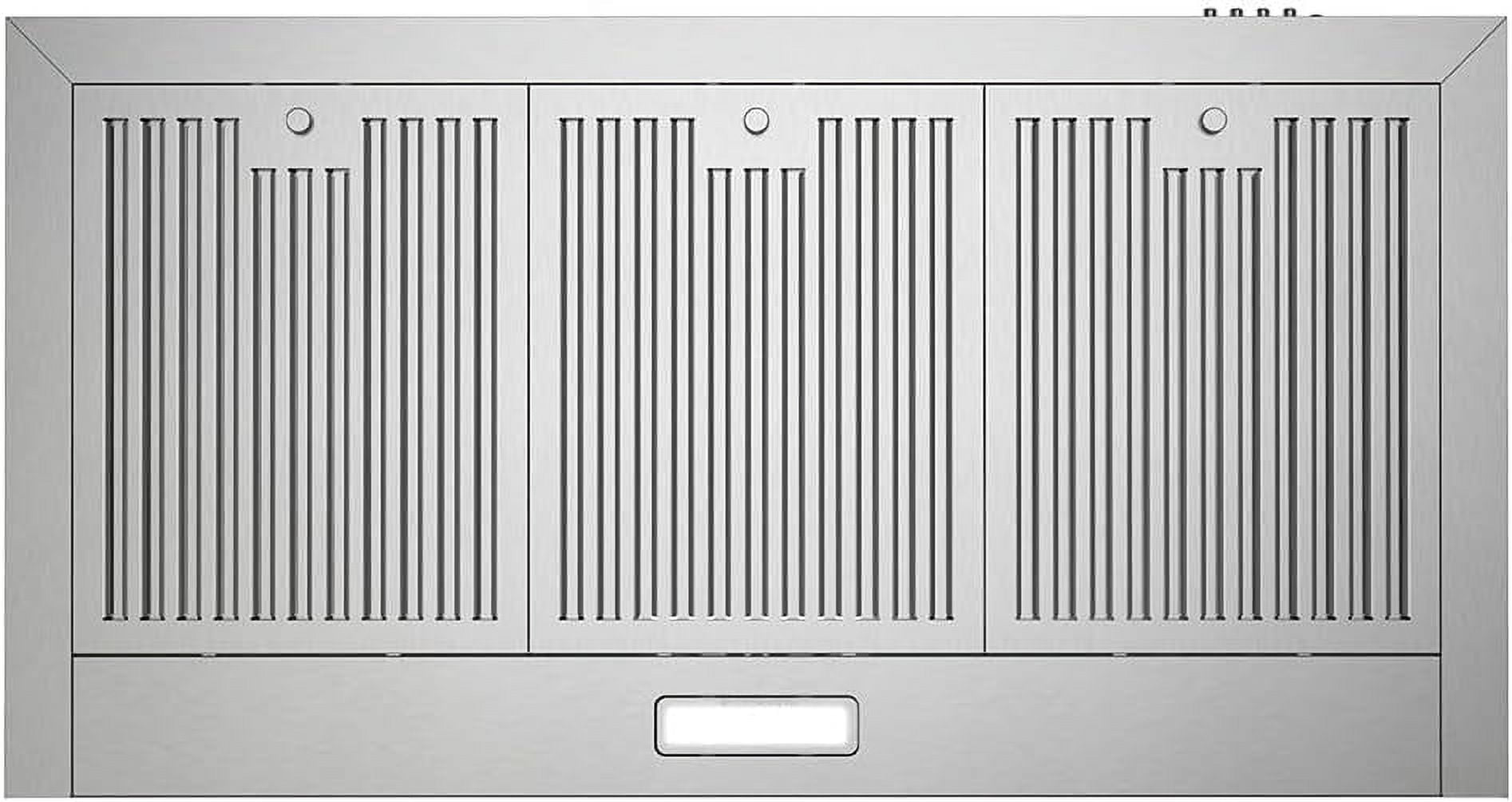 Streamline 36 in. Vicolo Ductless Wall Mount Range Hood in Brushed Stainless Steel with Baffle Filters, Push Button Control, LED Light