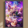 thumbnail image 3 of Pintura de diamante 5D DIY Kit de castillo de taladro redondo completo decoración del hogar arte artesanal, 3 of 9