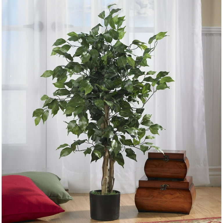 Nearly Natural 3' Ficus Artificial Tree, Green