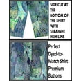 thumbnail image 5 of LA LEELA Women's Casual Hawaii Shirt Button Down Blouses Short Sleeve Beach Tops Vacation Beach Summer Cute Shirts For Ladies M Swirl Leaf, Blue, 5 of 5