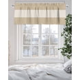 thumbnail image 5 of Country Retro Valances for Windows Vintage Linen Texture Valance Rod Pocket Light Filtering Short Window Treatments Curtains for Kitchen Bathroom Living Room Bedroom, 1 Panel, 60 x 18 Inch, 5 of 7