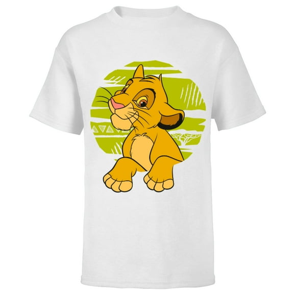 Disney The Lion King Young Simba Paws Green 90s - Short Sleeve T-Shirt for Kids - Customized-White