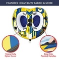 thumbnail image 3 of AquaPro Heavy Duty Nylon Deck Style Towable 2 Person Rider, Yellow & Blue, 3 of 6