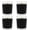Black, variant on Set of 4 White Votive Candles, Clear Glass Filled Unscented Soy Wax Candle for Home Décor Weddings Spa Holidays Party and DIY