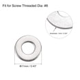 thumbnail image 3 of Uxcell #8 304 Stainless Steel Flat Washer for Screw Bolt 200Pcs, 3 of 5
