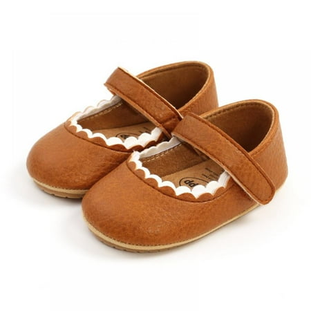 

Baby Girls Shoes Princess Dress Shoes Soft Anti-Slip Sole Newborn Infant First Walkers Shoes Wedding Newborn Shoes for Girl 0-18Months