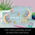 thumbnail image 4 of Tree-Free Greetings Thank You Greeting Card 48 Pack, 100% Recycled Paper, 4x6, Blue Elephant Baby Shower (TA61346), 4 of 5