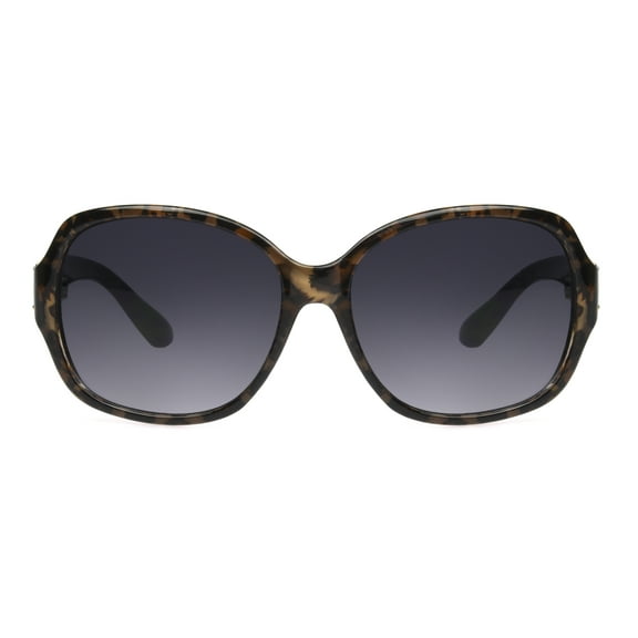 Betsey Johnson Women's Oversized Square Leopard Sunglasses