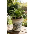 thumbnail image 6 of A7Store White Ceramic Urn Planter Pot with Floral Pattern, 5.3x5.3x5.1'', Set of 4, 6 of 6
