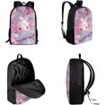 thumbnail image 3 of Adjustable Strap School Backpack 3 Piece/Set Bookbags with Lunch Pouch Pencil Case Swing Panda Designer Knapsack, 3 of 7
