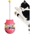 thumbnail image 4 of 1 taza de juguete para gatos (rosa), juguete alimentador para gatos, juguetes para burlas de gatos, juguetes automáticos para ejercicios de mascotas para perros pequeños y medianos ER, 4 of 5