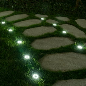 Solar Modern LED Pathway Lights - Set of 24 - Silver by Pure Garden ...